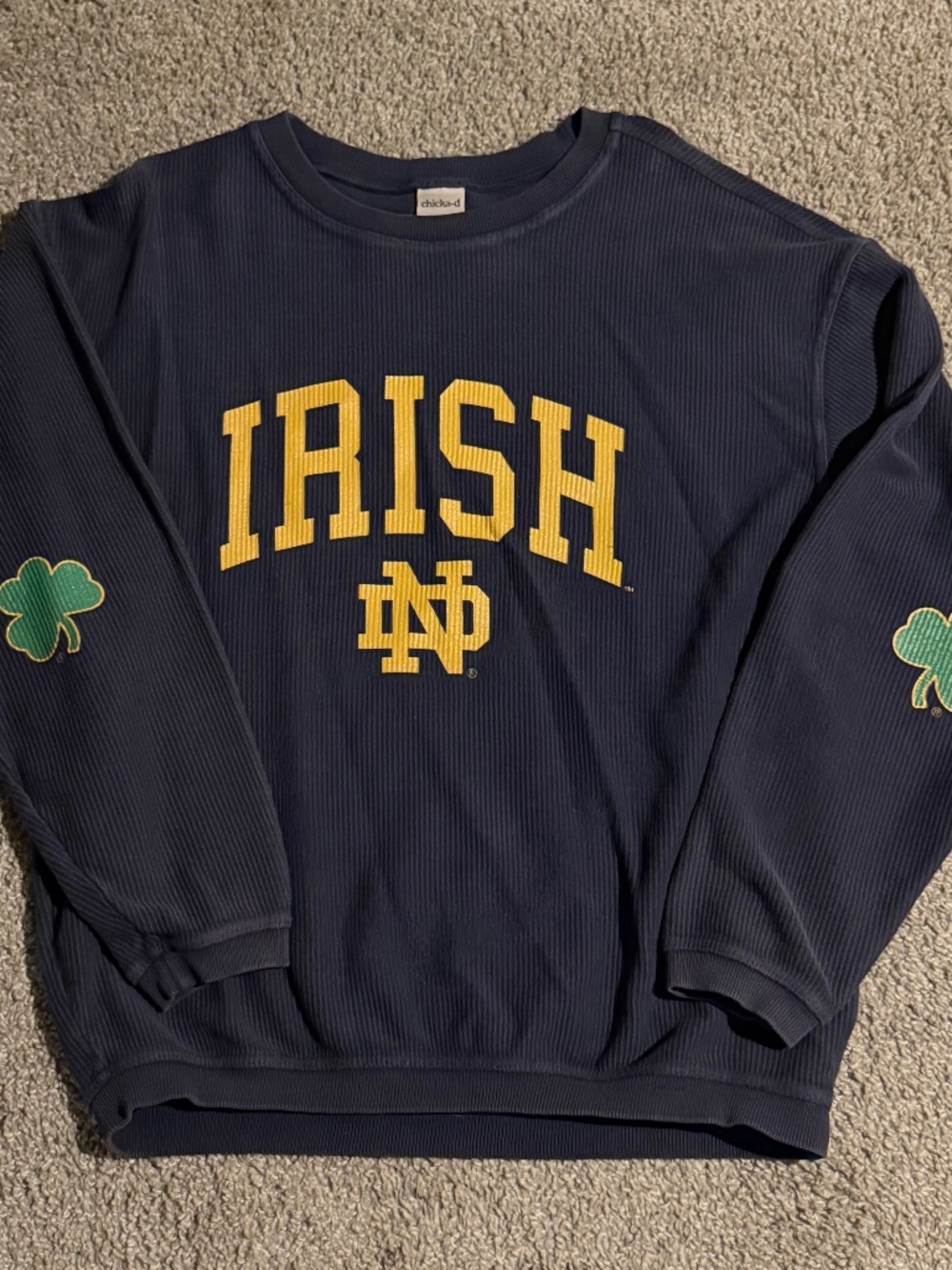 Notre Dame Women’s Oversized Waffle Knit Long Sleeve